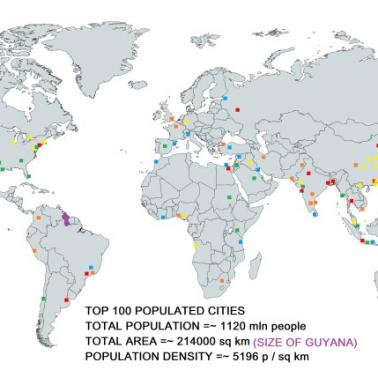 Top 100 najbardziej zaludnionych miast