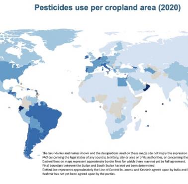 Stosowanie pestycydów w poszczególnych państwach świata, 2020