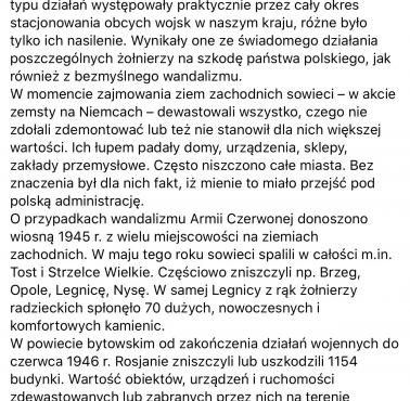 "Okupacja w imię sojuszu" Mariusz Lesław Krogulski - niewielki fragment strat spowodowanych przez Armię Czerwoną