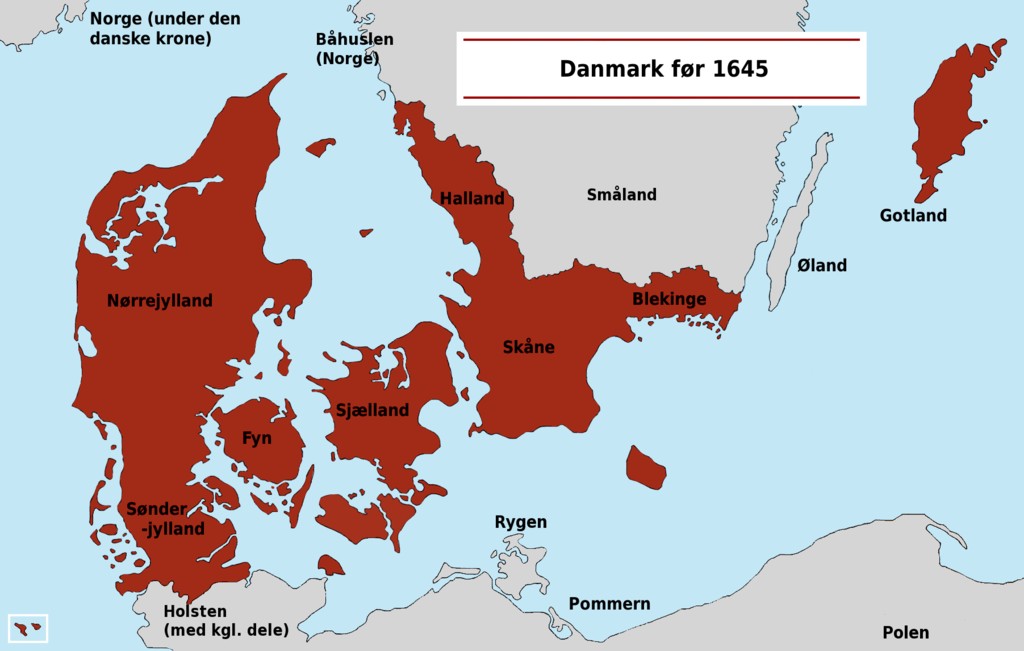Dania z 1645 roku jeszcze ze Skåne, która obecnie znajduje się w Szwecji