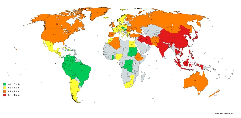 Mapa rozmiaru penisa na świecie # - Mapy - Plakaty | ecowallpl