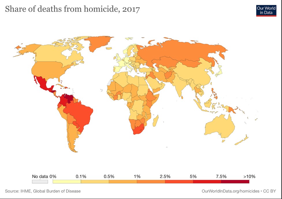 Mapa danych zabójstw w UE