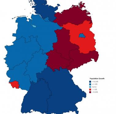 Depopulacja Niemiec wschodnich (byłego NRD), 2019