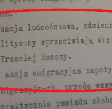 "Odmienna sytuacja ludnościowa, psychika narodowa i ustrój polityczny sprzeciwiają się naśladowaniu polityki żydowskiej Rzeszy"