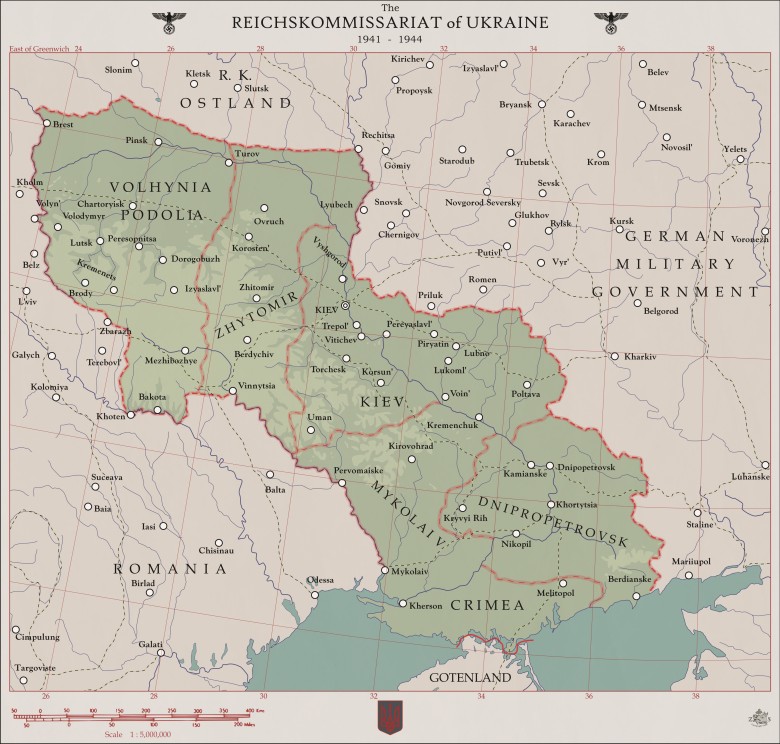 The Reichskommissariat Ukrainy 1941-1944