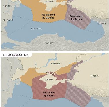 Roszczenia rosyjskie po aneksji Krymu na wodach przybrzeżnych