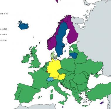 Limit wieku zakupu alkoholu w Europie
