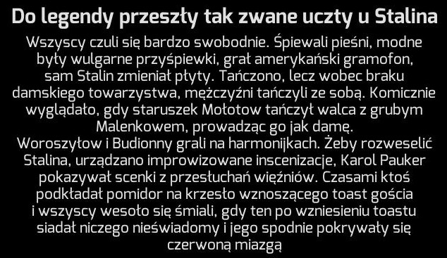 Imprezy u sowieckiego cara - Stalina