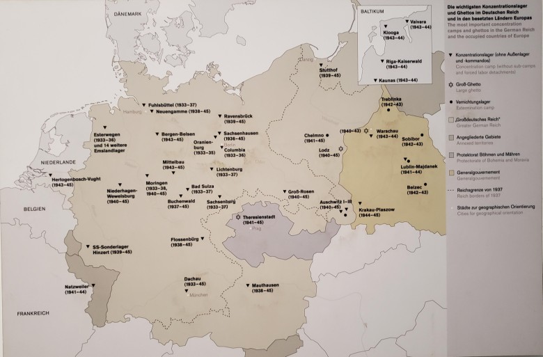 Największe obozy koncentracyjne i getta w Rzeszy Niemieckiej i okupowanych krajach Europy