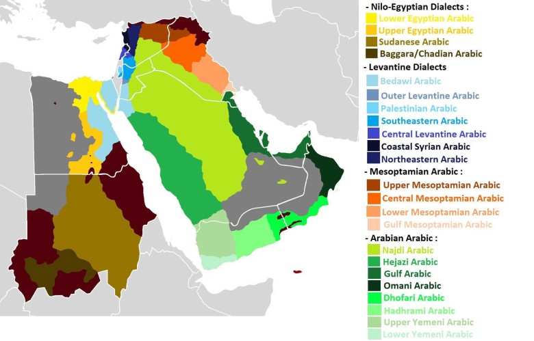 Dialekty arabskiego w Afryce i Bliskim Wschodzie