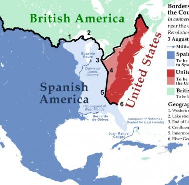 Propozycje podziału zaproponowane przez Hiszpanię pod koniec wojny o niepodległość Stanów Zjednoczonych