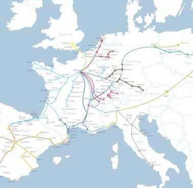 Trasy kolei expresowej w Europie