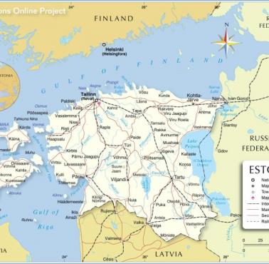 Mapa Estonii