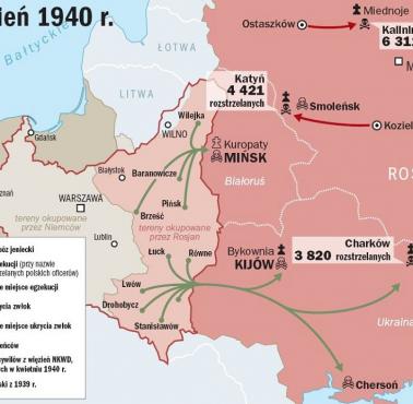 Deportacja i egzekucja 25 000 polskich oficerów przez Rosjan