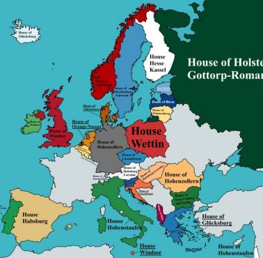 Niemieckie rodziny królewskie w poszczególnych państwach Europy