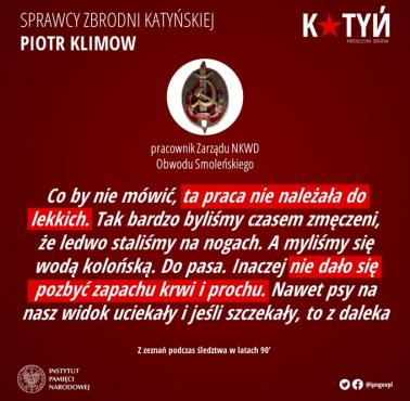 Piotr Klimow, wykonawcy zbrodni katyńskiej zostali przez władze rosyjskie nagrodzeni