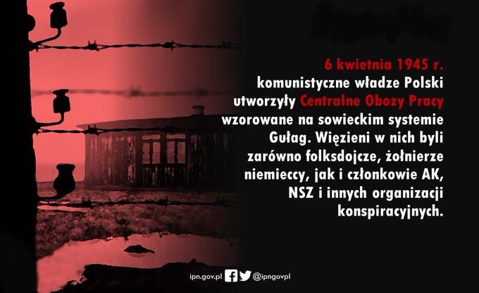 W kwietniu 1945 roku władze PRL tworzą w Polsce odpowiednik rosyjskiego Gułagu