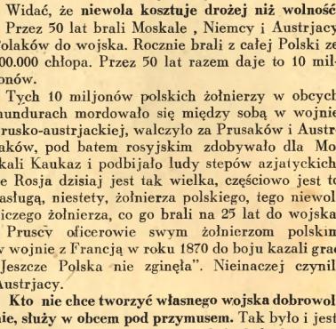 10 mln młodych Polaków w ciągu 50 lat służyło w armiach państw zaborczych, większość zmarła lub zginęła