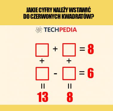 Jakie cyfry należy wstawić do czerwonych kwadratów?
