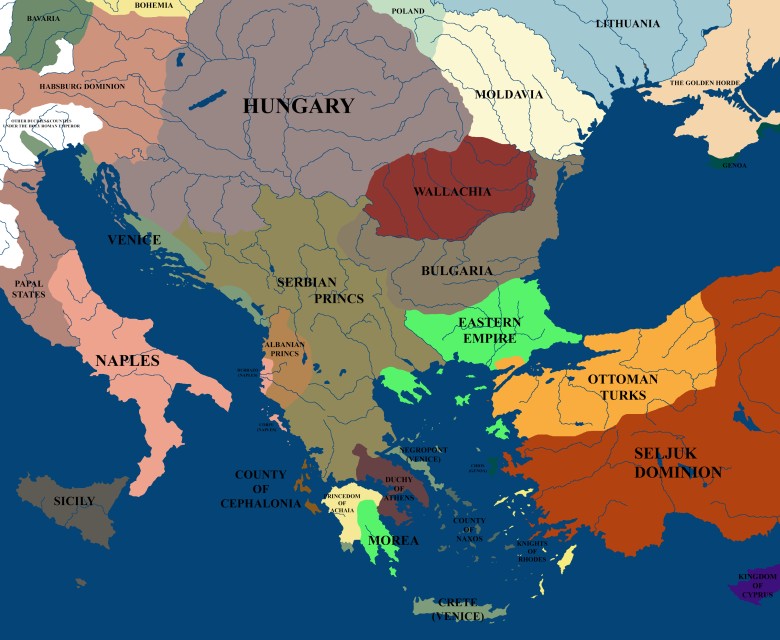 Europa Południowo-Wschodnia, Bałkany w 1360 roku