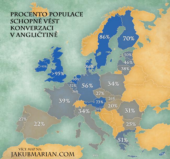 Jaki procent mieszkańców UE mówi po angielsku