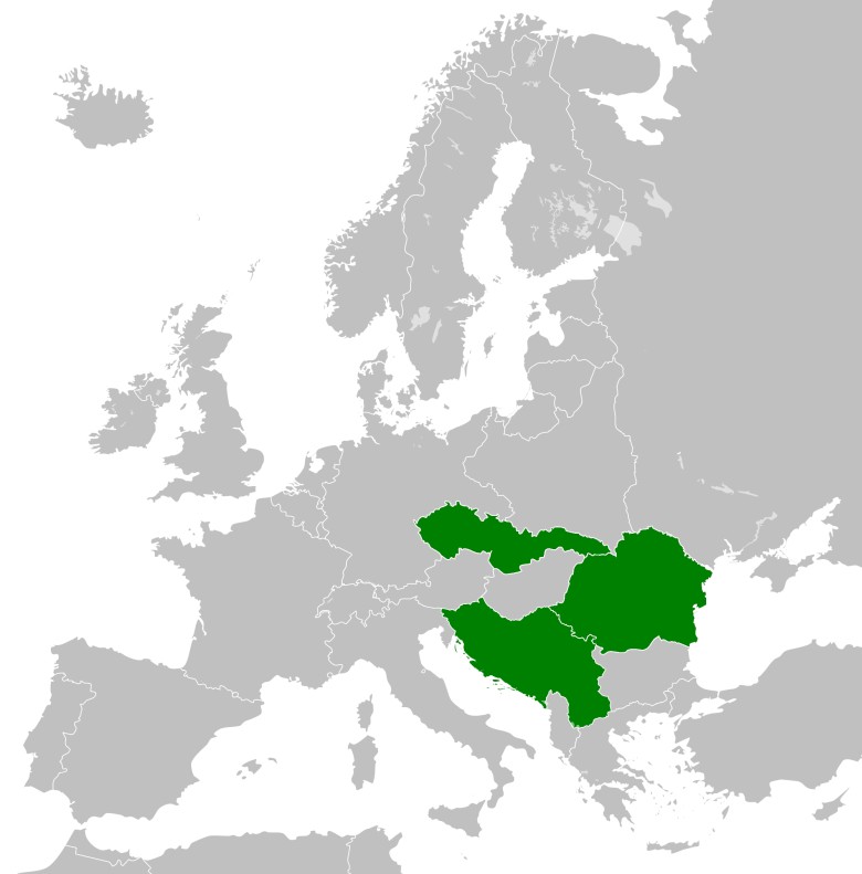 Członkowie Małej Ententy (1921–1938): Czechosłowacja, Rumunia i Jugosławia