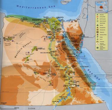 Mapa turystyczna Egiptu, 2011