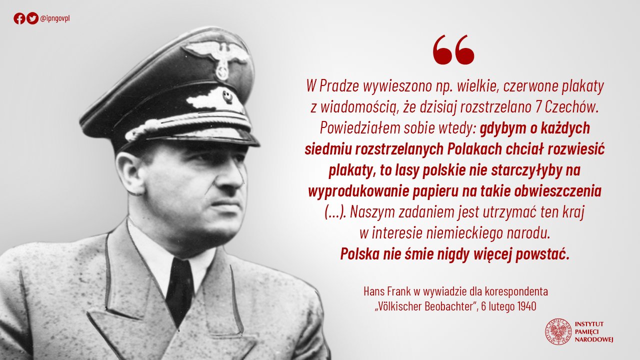 4 V 1945 por. wywiadu wojskowego USA Walter Stein aresztował Hansa Franka, b. generalnego gubernatora okupowanych ziem polskich