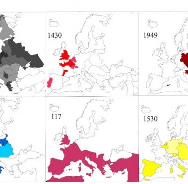 Maksymalny zasięg największy imperiów Europy, 1949, 1941, 1812, 1530, 1430, 117