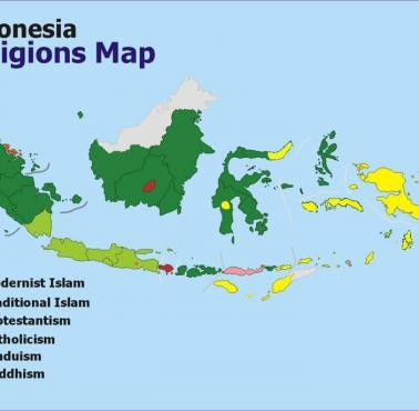 Mapa religii w Indonezji