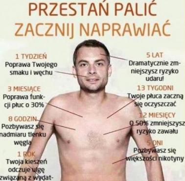 Jakie są korzyści z porzucenia nałogu palenia.