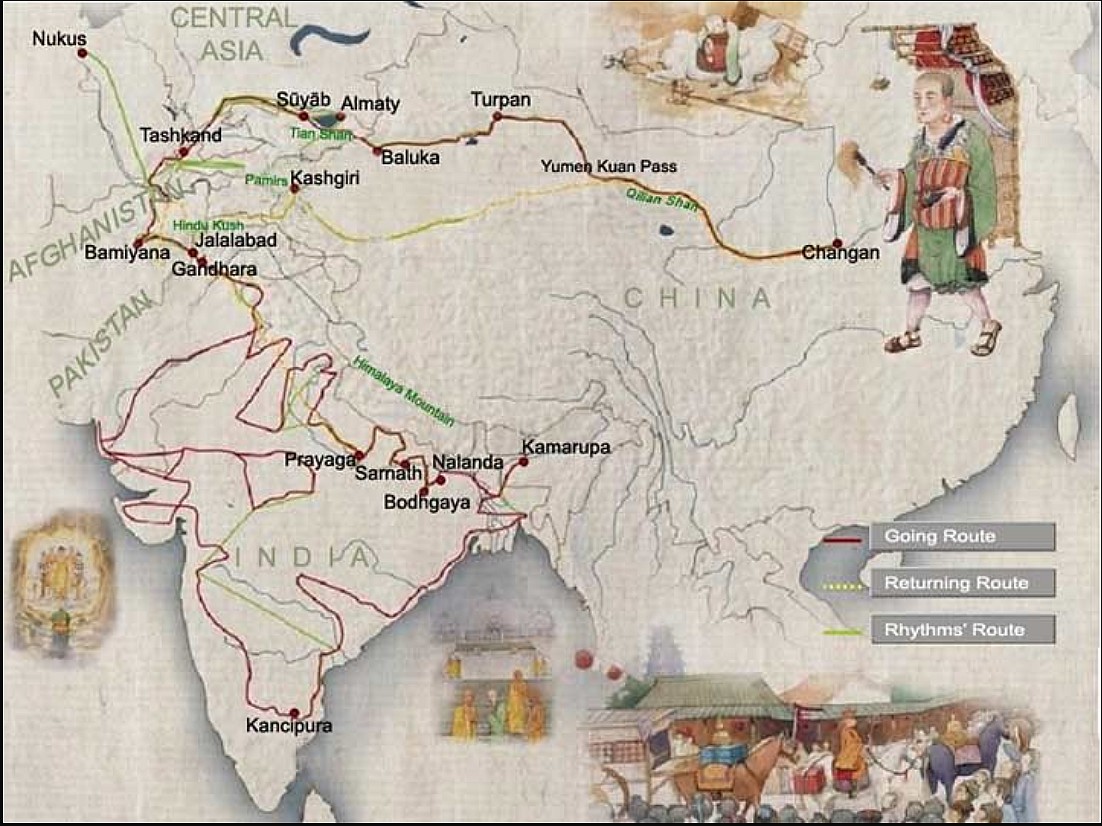 Podróż chińskiego mnicha Xuanzanga (ur. ok. 602, zm. 664)