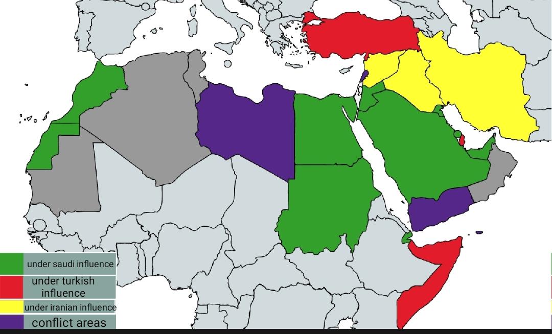 Wpływy arabskie, irańskie i tureckiej na Bliskich Wschodzie