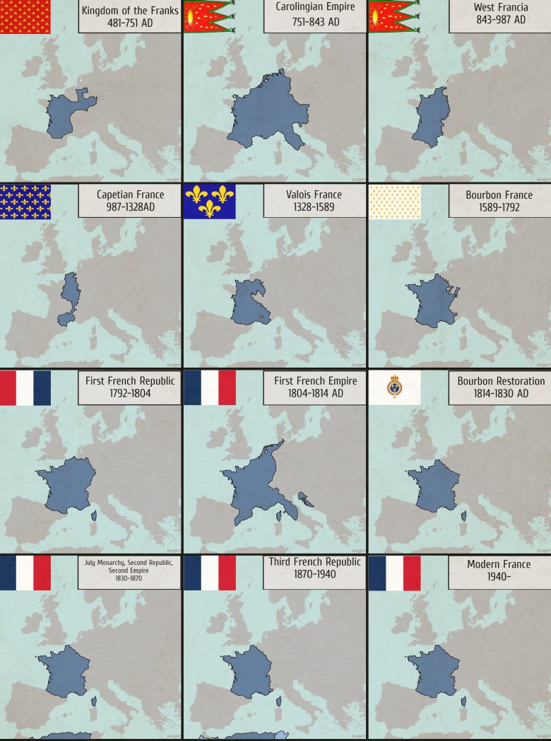 Granice Francji od 481 roku do dzisiaj