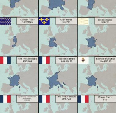 Granice Francji od 481 roku do dzisiaj