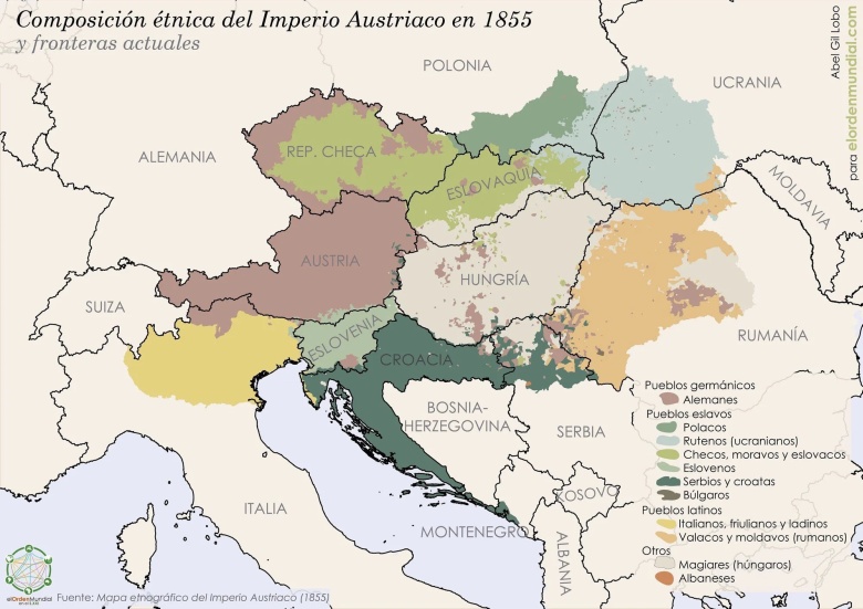 Cesarstwo austriackie w 1855 roku