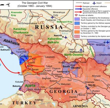 Wojna rosyjsko-gruzińska, 1993-1994