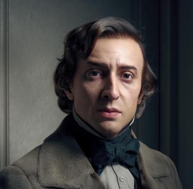 Render Fryderyka Chopina wykonany na podstawie jego maski pośmiertnej, dwóch fotografii oraz pukla włosów, Hadi Karimi