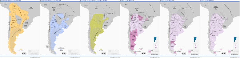 Ewolucja terytorialna Argentyny 1820-1990