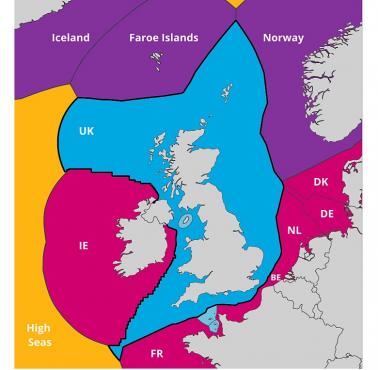 Brytyjska wyłączna strefa ekonomiczna i krajów ościennych (EEZ - Exclusive Economic Zones)
