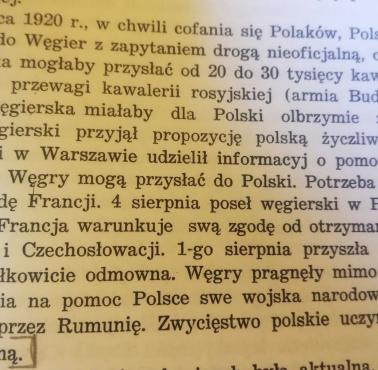 10 lipca 1920 Polska zwróciła się do rządu Węgier, czy mógłby przysłać 20-30 tysięcy kawalerii. Węgry odpowiedziały ...