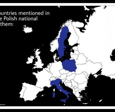 Kraje wymienione w polskim hymnie narodowym (Mazurek Dąbrowskiego)