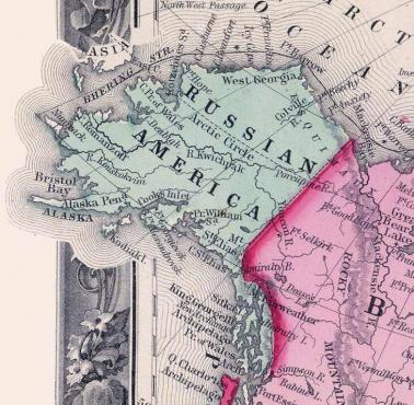 Rosyjskie kolonie w Ameryce Północnej, 1860