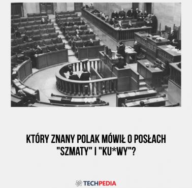 Który znany Polak mówił o posłach "szmaty" i "ku*wy"?