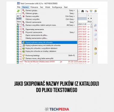 Jako skopiować nazwy plików (z katalogu) do pliku tekstowego