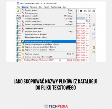 Jako skopiować nazwy plików (z katalogu) do pliku tekstowego