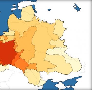 Terytoria pod panowaniem Polski od 960 roku wraz z liczbą lat kiedy był jej częścią