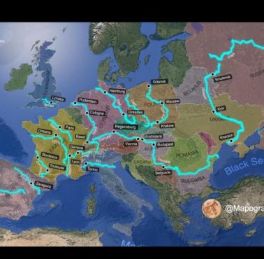 Główne rzeki Europy