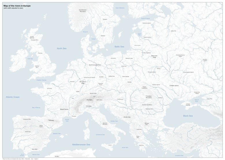 Mapa hydrograficzna Europy