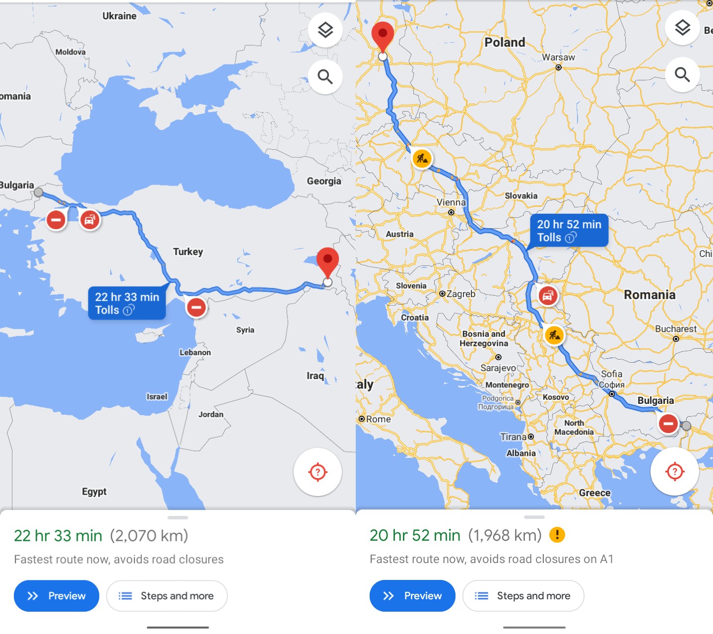 Wybrane szlaki transportowe świata: Turcja, Bałkany-Niemcy